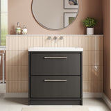 Lille 800mm Floor Standing 2-Drawer Vanity with Basin - 0 Tap Hole