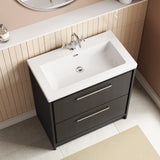 Lille 800mm Floor Standing 2-Drawer Vanity with Basin - 1 Tap Hole