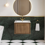 Lille 600mm Wall Hung Single Drawer Vanity with Basin - 1 Tap Hole