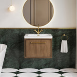 Lille 600mm Wall Hung Single Drawer Vanity with Basin - 1 Tap Hole