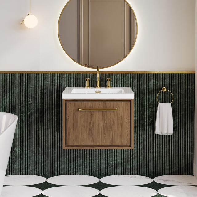 Lille 600mm Wall Hung Single Drawer Vanity with Basin - 3 Tap Hole
