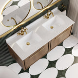 Hudson Reed Lille 1220mm Wall Hung Vanity Unit with Double Basin and Soft Close Drawer