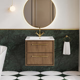 Lille 600mm Wall Hung 2-Drawer Vanity with Basin - 1 Tap Hole