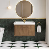 Lille 800mm Wall Hung Single Drawer Vanity with Basin - 1 Tap Hole