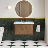 Lille 800mm Wall Hung Single Drawer Vanity with Basin - 3 Tap Hole