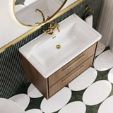 Lille 800mm Wall Hung 2-Drawer Vanity with Basin - 1 Tap Hole