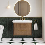 Lille 800mm Wall Hung 2-Drawer Vanity with Basin - 3 Tap Hole