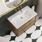 Lille 800mm Wall Hung 2-Drawer Vanity with Basin - 0 Tap Hole