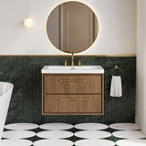 Lille 800mm Wall Hung 2-Drawer Vanity with Basin - 3 Tap Hole