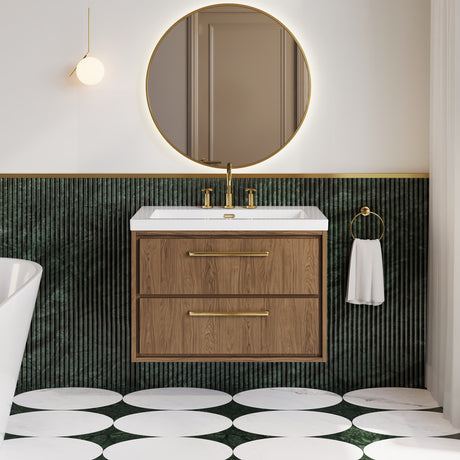 Lille 800mm Wall Hung 2-Drawer Vanity with Basin - 3 Tap Hole
