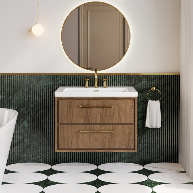 Lille 800mm Wall Hung 2-Drawer Vanity with Basin - 3 Tap Hole