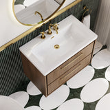 Lille 800mm Wall Hung 2-Drawer Vanity with Basin - 3 Tap Hole