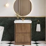 Lille 600mm Floor Standing 2-Drawer Vanity with Basin - 1 Tap Hole