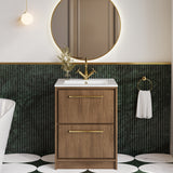 Lille 600mm Floor Standing 2-Drawer Vanity with Basin - 1 Tap Hole