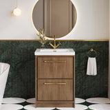 Lille 600mm Floor Standing 2-Drawer Vanity with Basin - 1 Tap Hole