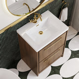 Lille 600mm Floor Standing 2-Drawer Vanity with Basin - 1 Tap Hole