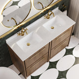 Lille 1200mm Floor Standing 4-Drawer Vanity with Marble Worktop Basin