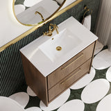 Hudson Reed Lille 800mm Floor Standing 2-Drawer Vanity with 1 Tap Hole Basin