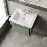 Lille 600mm Wall Hung Single Drawer Vanity with Basin - 3 Tap Hole