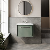 Lille 600mm Wall Hung Single Drawer Vanity with Basin - 1 Tap Hole