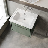 Lille 600mm Wall Hung Single Drawer Vanity with Basin - 0 Tap Hole