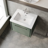 Lille 600mm Wall Hung Single Drawer Vanity with Basin - 1 Tap Hole