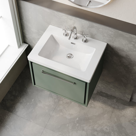 Lille 600mm Wall Hung Single Drawer Vanity with Basin - 3 Tap Hole