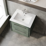 Lille 600mm Wall Hung 2-Drawer Vanity with Basin - 1 Tap Hole