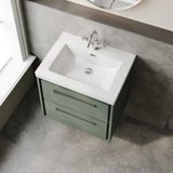 Hudson Reed Lille 600mm Wall Hung 2-Drawer Vanity Unit with 1 Tap Hole Basin