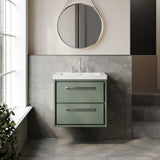 Lille 600mm Wall Hung 2-Drawer Vanity with Basin - 3 Tap Hole