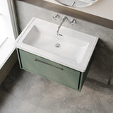 Lille 800mm Wall Hung Single Drawer Vanity with Basin - 0 Tap Hole