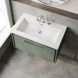 Lille 800mm Wall Hung Single Drawer Vanity with Basin - 3 Tap Hole