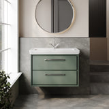 Lille 800mm Wall Hung 2-Drawer Vanity with Basin - 1 Tap Hole