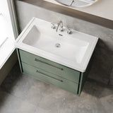 Lille 800mm Wall Hung 2-Drawer Vanity with Basin - 3 Tap Hole