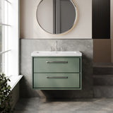 Lille 800mm Wall Hung 2-Drawer Vanity with Basin - 3 Tap Hole