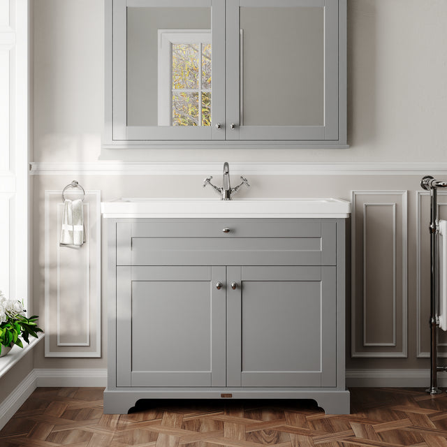 Old London 1000mm 2-Door Unit & Classic Fireclay Basin 1TH