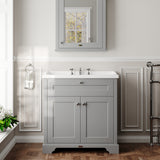 Hudson Reed Old London 800mm Floor Standing 2 Door Vanity Unit with 3 Tap Hole Ceramic Basin