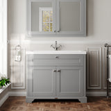 Old London 1000mm 2-Door Unit & Contemporary Fireclay Basin 1TH