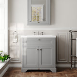 Old London 800mm 2-Door Unit & Contemporary Fireclay Basin 3TH