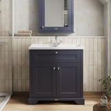 Hudson Reed Old London 800mm Floor Standing 2 Door Vanity Unit with Ceramic Basin