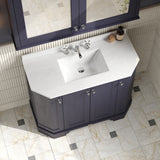 Hudson Reed Old London 1036mm Twilight Blue Floor Standing Vanity Unit with White Marble Top Basin