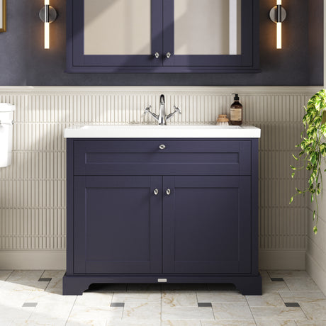 Old London 1000mm 2-Door Unit & Contemporary Fireclay Basin 1TH