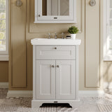 Hudson Reed Old London 600mm Floor Standing 2 Door Vanity Unit With Fireclay Basin
