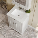 Hudson Reed Old London 600mm Floor Standing 2 Door Vanity Unit With Square Basin & 1 Tap Hole Marble Top