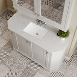 Hudson Reed Old London 1236mm Timeless Sand Floor Standing Vanity Unit With 1 Tap Hole White Marble Top Basin