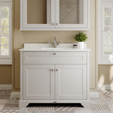 Hudson Reed Old London 1000mm Floor Standing 2 Door Vanity Basin Unit With Square Basin & Marble Top