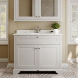 Hudson Reed Old London 1000mm Floor Standing 2 Door Vanity Unit with 1 Tap Hole Grey Marble Top Basin
