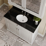 Hudson Reed Old London 1000mm Floor Standing 2 Door Vanity Unit With Black Marble Top Basin