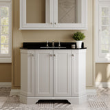Hudson Reed Old London 1000mm Floor Standing 4 Door Vanity Unit with 3 Tap Hole Black Marble Top Basin