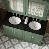 Hudson Reed Old London 1200mm Hunter Green Floor Standing Vanity Unit With Black Marble Top Double Basin